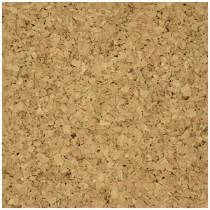 Cork Collection Adhesive Wall Tile, 6-Inch by 6-Inch by 5mm, 4/Pkg