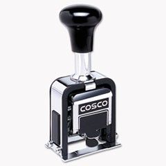 COSCO 2000 PLUS Automatic Numbering Machine, 6 wheels, Self-Inking, Black 3/4 x 1/4 COS026138