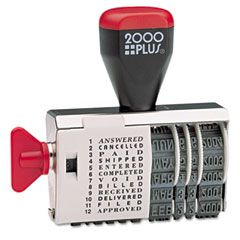 COSCO 2000 PLUS Dial-N-Stamp, 12 Phrases, 1 1/2 x 1/8 COS010180