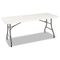 Cosco 6 Foot Resin Folding Table, 72w x 30d x 29-1/4h, White/Pewter CSC14168WSP1
