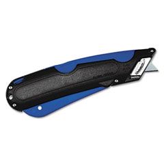 COSCO Box Cutter Knife w/Shielded Blade, Black/Blue COS091524