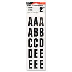 Cosco Letters, Numbers & Symbols, Adhesive, 2", Black COS098131