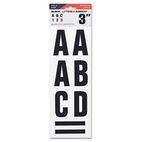 Cosco Letters, Numbers & Symbols, Adhesive, 3", Black COS098132