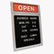 COSCO Message/Business Hours Sign, 15 x 20 1/2, Black/Red COS098221