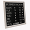 COSCO Message/Business Hours Sign, 15 x 20 1/2, Black/Red COS098221