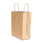 COSCO Premium Small Brown Paper Shopping Bag, 50/Box COS091565