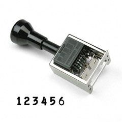 COSCO Reiner Multiple Movement Numbering Machine, Pre-Inked/Re-Inkable, Black COS026304