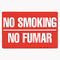 COSCO Two-Sided Signs, No Smoking/No Fumar, 8 x 12, Red COS098068