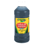Crayola Artista II Washable Tempera Paint, Black, 16 oz CYO543115051