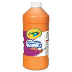 Crayola Artista II Washable Tempera Paint, Orange, 32 oz CYO543132036