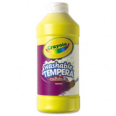Crayola Artista II Washable Tempera Paint, Yellow, 16 oz CYO543115034