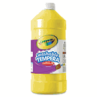 Crayola Artista II Washable Tempera Paint, Yellow, 32 oz CYO543132034