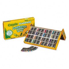 Crayola Construction Paper Crayons, Wax, 25 Sets of 16 Colors, 400/Box CYO521617