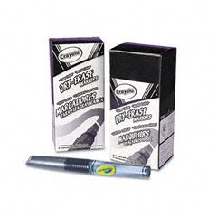 Crayola Dry Erase Marker, Chisel Tip, Black CYO989626051