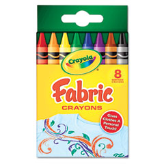 Crayola Fabric Crayons, 8 Colors/Box CYO525009