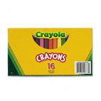Crayola Large Crayons, 16 Colors/Box CYO520336