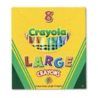 Crayola Large Crayons, Tuck Box, 8 Colors/Box CYO520080