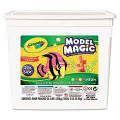 Crayola Model Magic Modeling Compound, 8 oz each/Neon, 2 lbs CYO232413