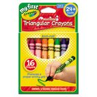 Crayola My First Washable Triangular Crayons, Wax,16/Pk CYO811316