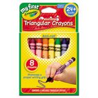 Crayola My First Washable Triangular Crayons, Wax, 8/Pk CYO811308