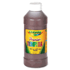 Crayola Premier Tempera Paint, Brown, 16 oz CYO541216007
