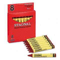 Crayola Staonal Marking Crayons, Red, 8/Box CYO5200023038
