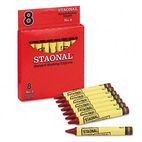 Crayola Staonal Marking Crayons, Red, 8/Box CYO5200023038