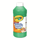 Crayola Washable Fingerpaint, Green, 16 oz CYO551316044