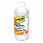 Crayola Washable Fingerpaint, White, 16 oz CYO551316053