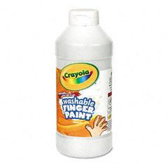 Crayola Washable Fingerpaint, White, 16 oz CYO551316053