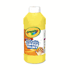 Crayola Washable Fingerpaint, Yellow, 16 oz CYO551316034