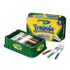Crayola Washable Markers, Fine Point, Eight Assorted Colors, 48/Set CYO588214
