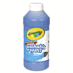 Crayola Washable Paint, Blue, 16 oz CYO542016042