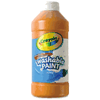 Crayola Washable Paint, Orange, 16 oz CYO542016036