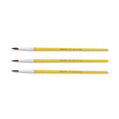 Crayola Watercolor Brush Set, Size 4, Camel Hair Blend, Round, 3/Pack CYO051127004