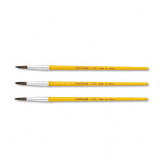 Crayola Watercolor Brush Set, Size 6, Camel Hair Blend, Round, 3/Pack CYO051127006
