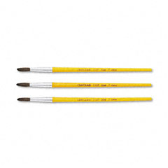 Crayola Watercolor Brush Set, Size 7, Camel Hair Blend, Round, 3/Pack CYO051127007