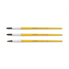 Crayola Watercolor Brush Set, Size 8, Camel Hair Blend, Round, 3/Pack CYO051127008