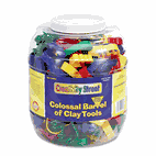 Creativity Street Colossal Barrel of Clay Tools, 144 Cutters in 24 Designs, Five Tools in Each CKC5604