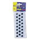 Creativity Street Peel 'N Stick Wiggle Eyes, Assorted Sizes, Black, 125/Pack CKC343802