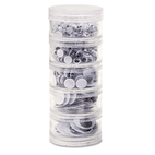 Creativity Street Storage Stacker Wiggle Eyes, Assorted Sizes, Black, 560/Pack CKC3407