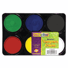 Creativity Street Tempera Cakes, 6 Assorted Colors, 6/Pack CKC9833