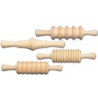 Creativity Street Wood Rolling Pin Set for Clay, Four Different Patterns CKC3748