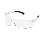 Crews BearKat Safety Glasses, Wraparound, Black Frame/Clear Lens CRWBK110