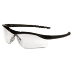Crews Dallas Wraparound Safety Glasses, Black Frame, Clear Lens CRWDL110