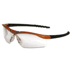 Crews Dallas Wraparound Safety Glasses, Orange Frame, Clear AntiFog Lens CRWDL210AF