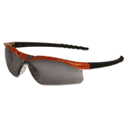 Crews Dallas Wraparound Safety Glasses, Orange Frame, Gray AntiFog Lens CRWDL212AF