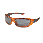 Crews ForceFlex Safety Glasses, Orange Frame, Gray Lens CRWFF132