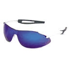 Crews Inertia Safety Glasses, White Frame, Blue Diamond Mirror Lens, One Size CRWIA138B