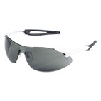 Crews Inertia Safety Glasses, White Frame, Gray Anti-Fog Lens, One Size CRWIA132AF